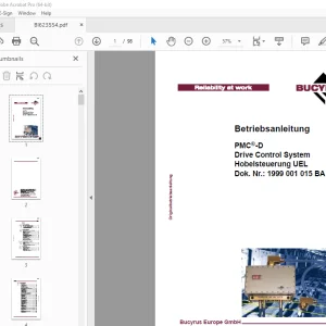 Cat Bucyrus PMC-D Drive Control System Hobelsteuerung UEL Betriebsanleitung BI623554 PDF