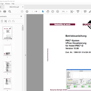 Cat Bucyrus PMC-System VPlow Visualisierung für Hobel-PMC-D Betriebsanleitung BI623552 PDF