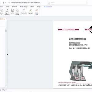 Cat Bucyrus Schildausbau 1300/3100-2X5655-1750 Betriebsanleitung - PDF