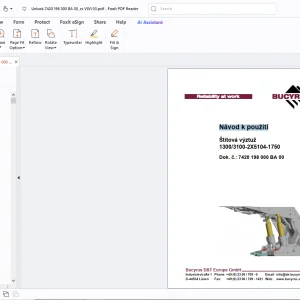 Cat Bucyrus Štítová výztuž 1300/3100-2X5104-1750 Návod k použití - PDF