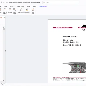 Cat Bucyrus Štítová výztuž 600/1400-2x2283-1500 Návod k použití - PDF