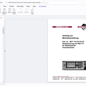 Cat Bucyrus Strebsteuerung mit PMC-R für Walzenbetrieb Parameterlisten Anhang zur Betriebsanleitung - PDF