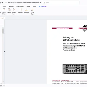Cat Bucyrus Strebsteuerung mit PMC-R für Walzenbetrieb Parameterlisten Anhang zur Betriebsanleitung PDF