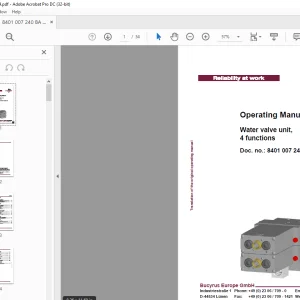 Cat Bucyrus Water valve unit, 4 functions Operating Manual - PDF DOWNLOAD