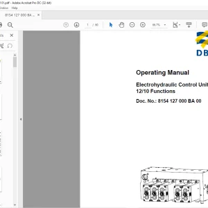 Cat DBT Electrohydraulic Control Unit, 12/10 Functions Operating Manual - PDF DOWNLOAD