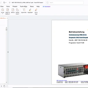 Cat DBT Strebsteuerung PM4 (SCU) Bergwerk OAO Suek Bergwerk 7 Betriebsanleitung PDF