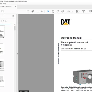 Cat Electrohydraulic control unit, 4 functions Operating Manual  - PDF DOWNLOAD