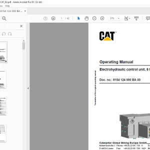 Cat Electrohydraulic control unit, 8 functions Operating Manual -  PDF DOWNLOAD
