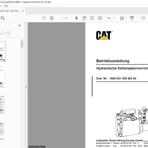 Cat Hydraulische Kettenspannvorrichtung Betriebsanleitung - PDF DOWNLOAD