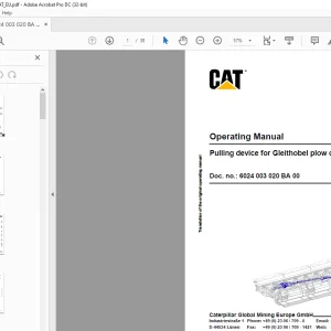 Cat Pulling device for Gleithobel plow chains Operating Manual -  PDF DOWNLOAD