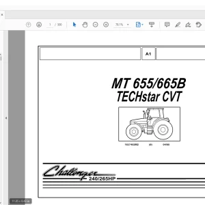 Challenger MT655 MT665B MT 600B Series  Tractor Parts Manual - PDF