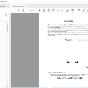 Daihatsu 9807 Passenger Vehicles Commercial Vehicles Pre-delivery Inspection Manual - PDF