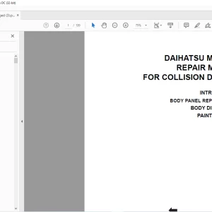 Daihatsu Materia 9440 Body Repair Manual - PDF DOWNLOAD