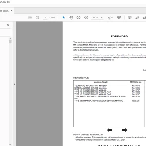Daihatsu Materia Chassis M401 M402 & M412 Service Manual - PDF
