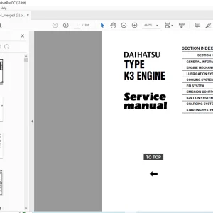 Daihatsu Type K3 Engine Service Manual - PDF DOWNLOAD