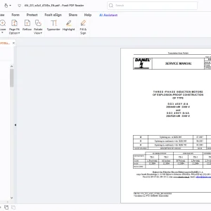 Damel SG3450Y-8/4 200/400 kW 3300 V and SG3450Y-8/4A 260/520 kW 3300 V SERVICE MANUAL - PDF
