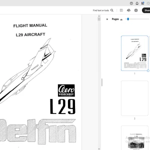 Delfin L29 Aircraft 1983 Flight Manual - PDF DOWNLOAD