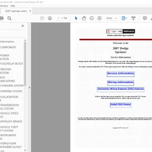 Dodge 2007 Sprinter Wiring Information Manual - PDF DOWNLOAD