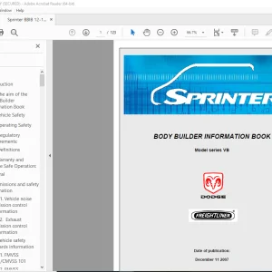 Dodge VB Series Sprinter Body Builder Information Manual - PDF