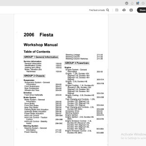 Ford Fiesta 2006 Workshop Manual - PDF DOWNLOAD