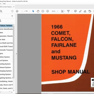 Fort 1966 Comet Falcon Fairlane & Mustang Shop Manual - PDF