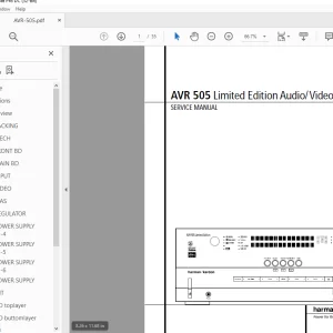 Harman Kardon AVR 505 Limited Edition Audio/Video Receiver SERVICE MANUAL - PDF