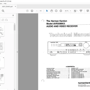 Harman Kardon AVR20MKII AUDIO & VIDEO RECEIVER Technical Manual - PDF DOWNLOAD