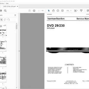 Harman kardon DVD 29/230 DVD player Service Manual - PDF DOWNLOAD