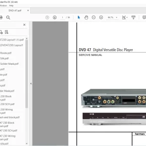 Harman kardon DVD 47 Digital Versatile Disc Player Service Manual - PDF