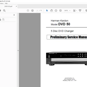 Harman kardon DVD 50 5 Disc DVD Changer Preliminary Service Manual - PDF