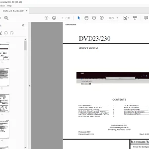 Harman kardon DVD23/230  Service Manual - PDF DOWNLOAD