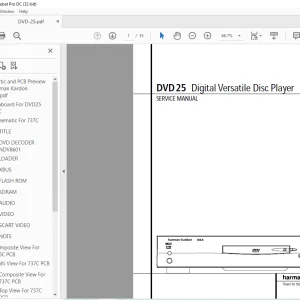 Harman kardon DVD25 Digital Versatile Disc Player Service Manual - PDF