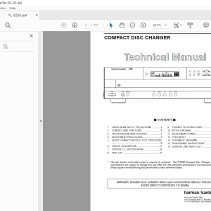 Harman kardon FL8350 COMPACT DISC CHANGER Technical Manual - PDF
