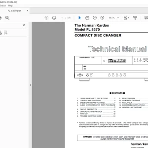 Harman kardon FL8370 Compact Disc Changer Technical Manual - PDF DOWNLOAD