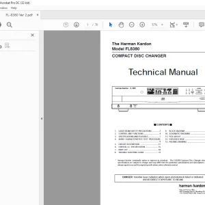 Harman kardon FL8380 COMPACT DISC CHANGER Technical Manual - PDF