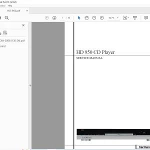 Harman kardon HD 950 CD Player SERVICE MANUAL - PDF DOWNLOAD