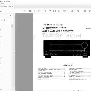 Harman kardon HK 3270/HK 3270RDS AUDIO & VIDEO RECEIVER Technical Manual  - PDF