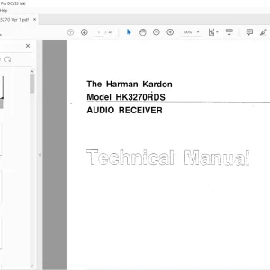 Harman kardon HK 3270RDS AUDIO RECEIVER Technical Manual  - PDF