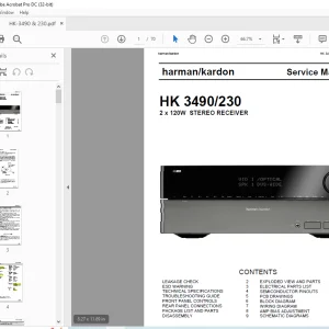 Harman kardon HK 3490/230 STEREO RECEIVER SERVICE MANUAL  - PDF DOWNLOAD