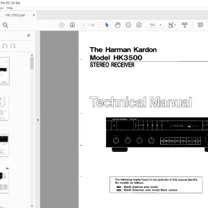Harman kardon HK 3500 STEREO RECEIVER SERVICE MANUAL -PDF DOWNLOAD