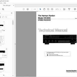 Harman kardon HK 3600 STEREO RECEIVER TECHNICAL MANUAL - PDF