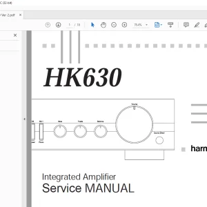 Harman kardon HK 630 Integrated Amplifier Service  Manual - PDF DOWNLOAD