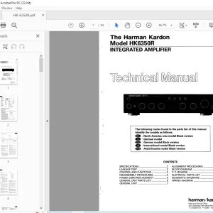 Harman kardon HK 6350R INTEGRATED AMPLIFIER TECHNICAL MANUAL  - PDF