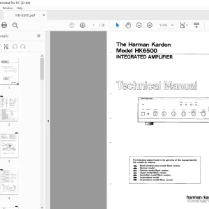 Harman kardon HK 6500 INTEGRATED AMPLIFIER TECHNICAL MANUAL - PDF