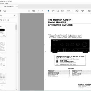 Harman kardon HK 6950R INTEGRATED AMPLIFIER TECHNICAL MANUAL  - PDF