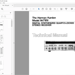 Harman kardon HK 795I DIGITAL SYNTHESIZED QUARTZ-LOCKED STEREO RECEIVER Technical Manual  - PDF