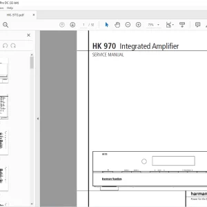 Harman kardon HK 970 Integrated Amplifier Technical Manual  - PDF DOWNLOAD