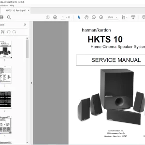Harman kardon HKTS 10 Home Cinema Speaker System Service Manual - PDF
