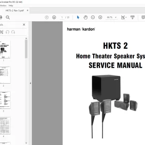Harman kardon HKTS 2 Home Theater Speaker System Service Manual  - PDF
