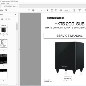 Harman kardon HKTS 200 SUB (HKTS 20/HKTS 30/HKTS 60 SUBWOOFER)Service Manual  - PDF